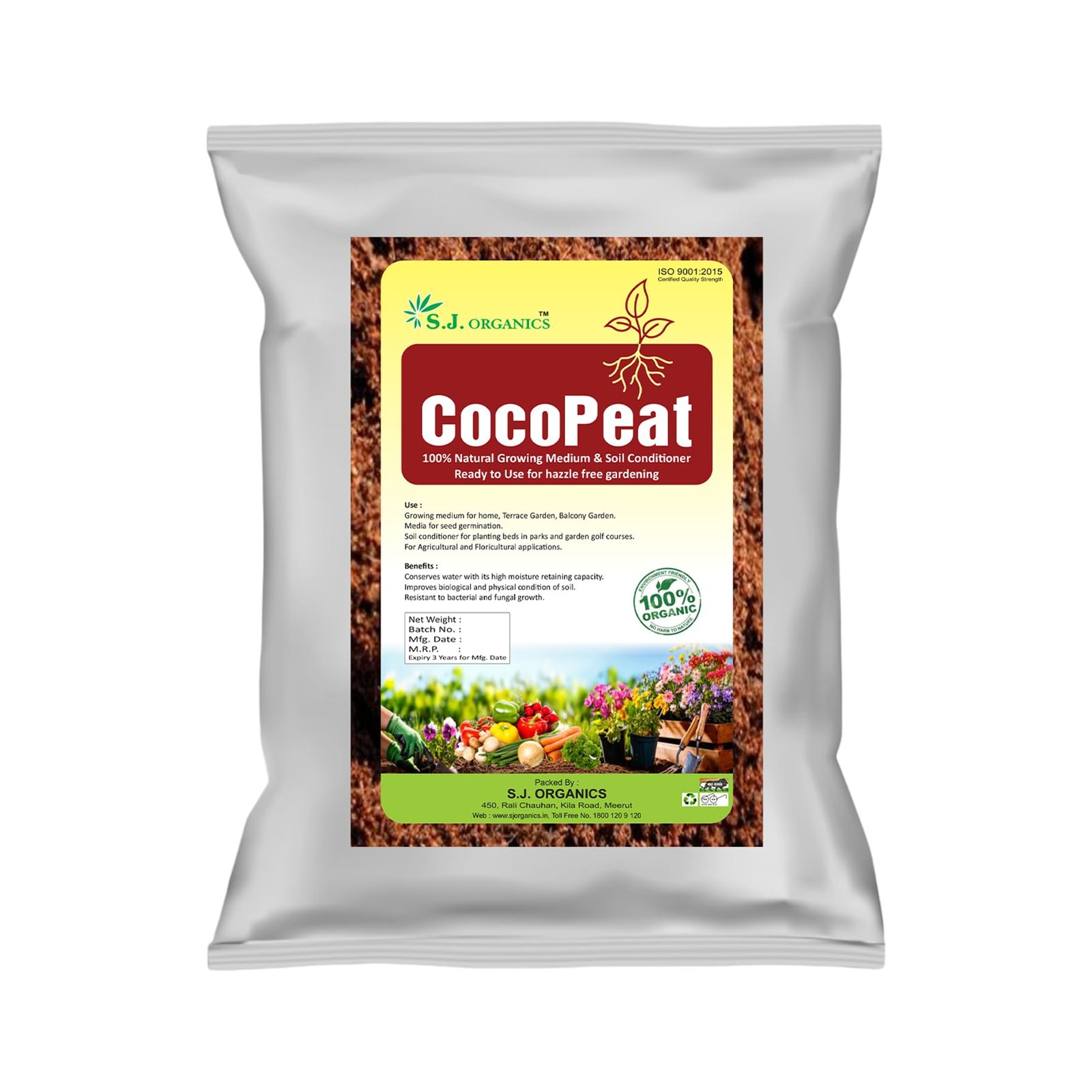 SJ Organics Cocopeat Powder Ready to Use 20 Kg – Bulk Pack Coconut Coir Soil Conditioner for Agriculture, Nursery, Commercial Gardening & Potting Mix, Organic - Image 8