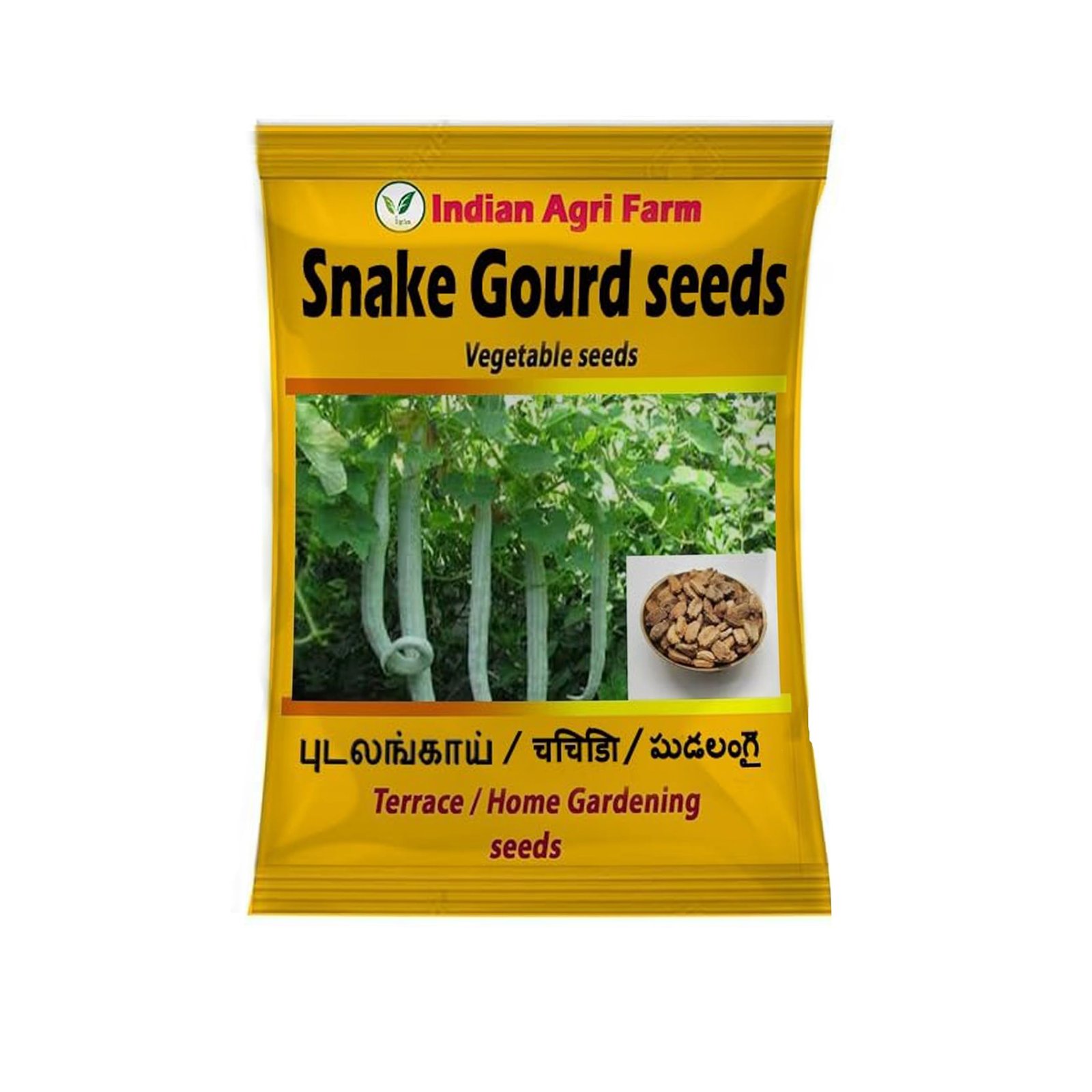 Snake Gourd Seeds - 250 gram (Approx. 450 Seeds) - for Farming & Home Gardening