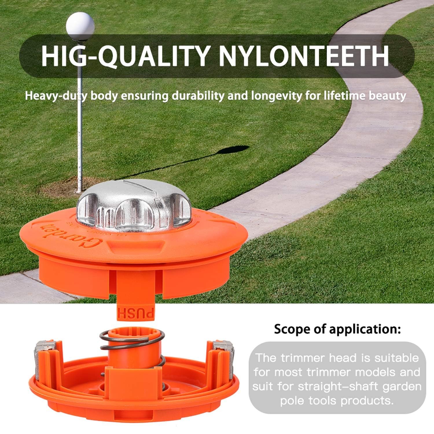 Trimmer Head 2 Line Bump Feed Strimmer Trimmer for Brush Cutter/Grass Cutting Machine | Grass Trimmer Attachment - Image 3