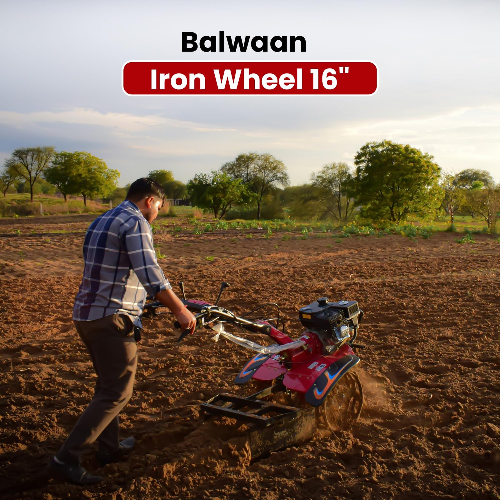 Iron Wheel 16-Inch Soil Tiller Cultivator | IW-16 - Image 5