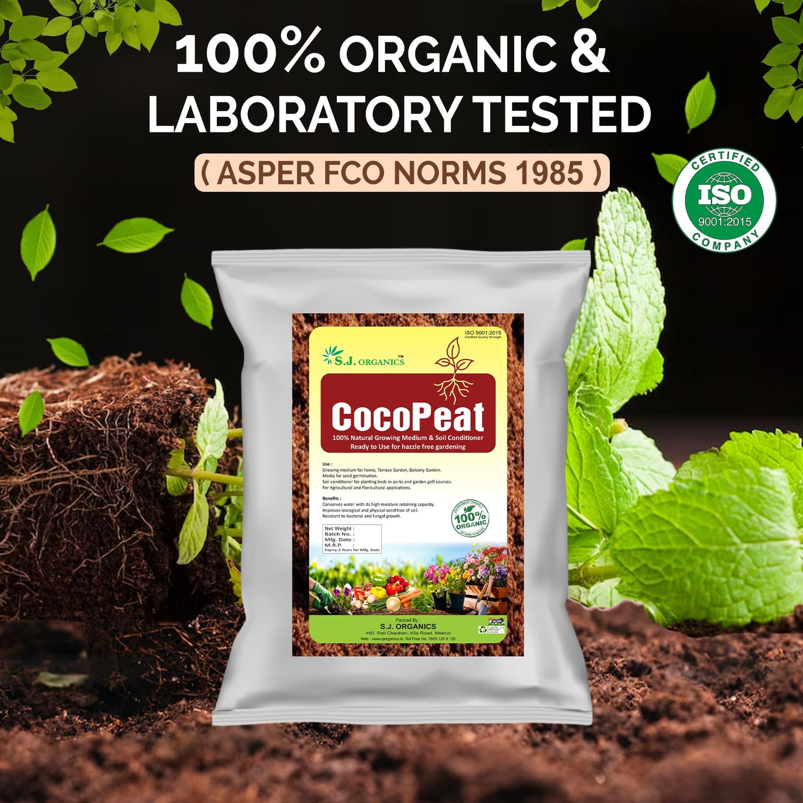 SJ Organics Cocopeat Powder Ready to Use 20 Kg – Bulk Pack Coconut Coir Soil Conditioner for Agriculture, Nursery, Commercial Gardening & Potting Mix, Organic - Image 6