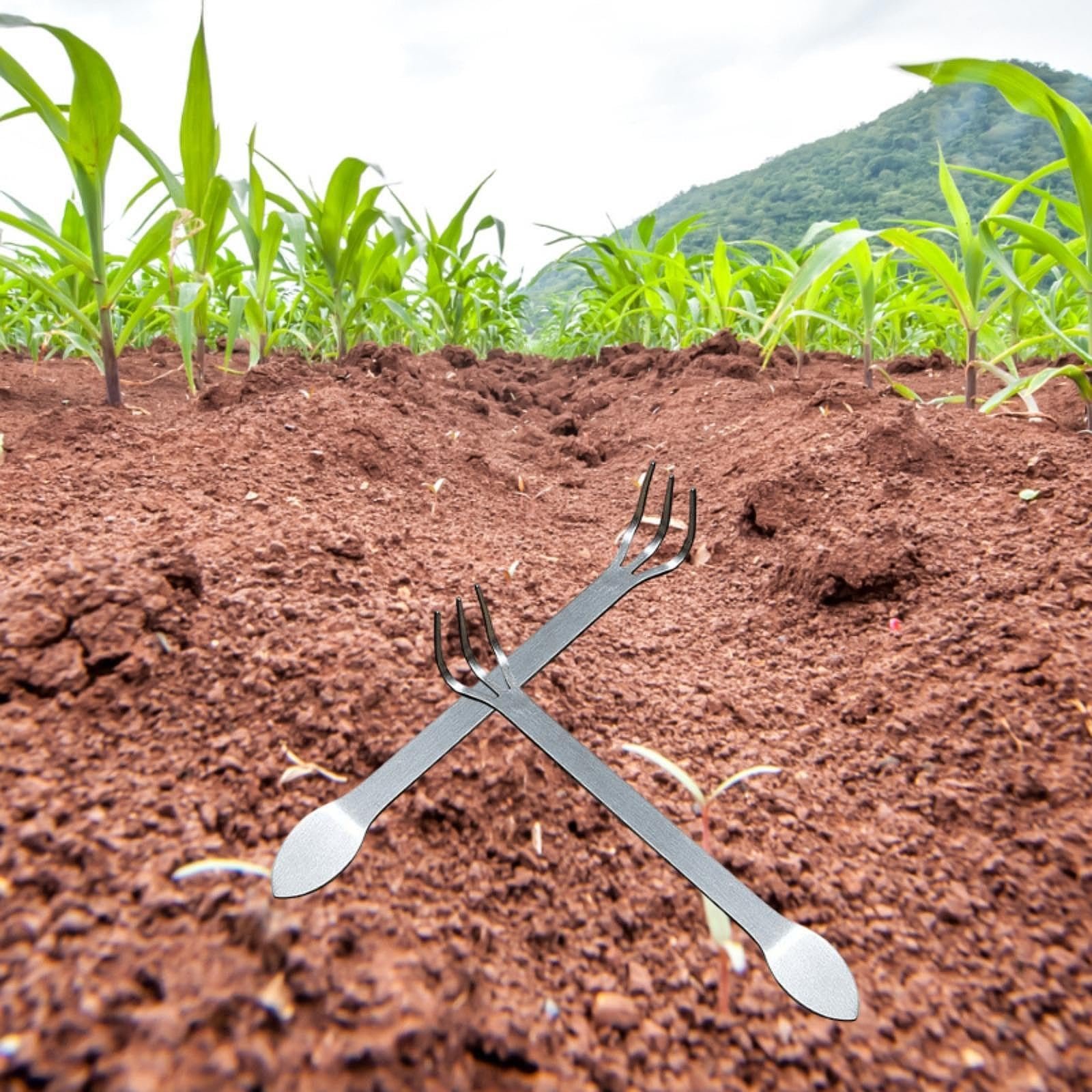 Bonsai Rake Ergonomic Handle Lightweight Weeding Rake for Farm Backyard Lawn - Image 7