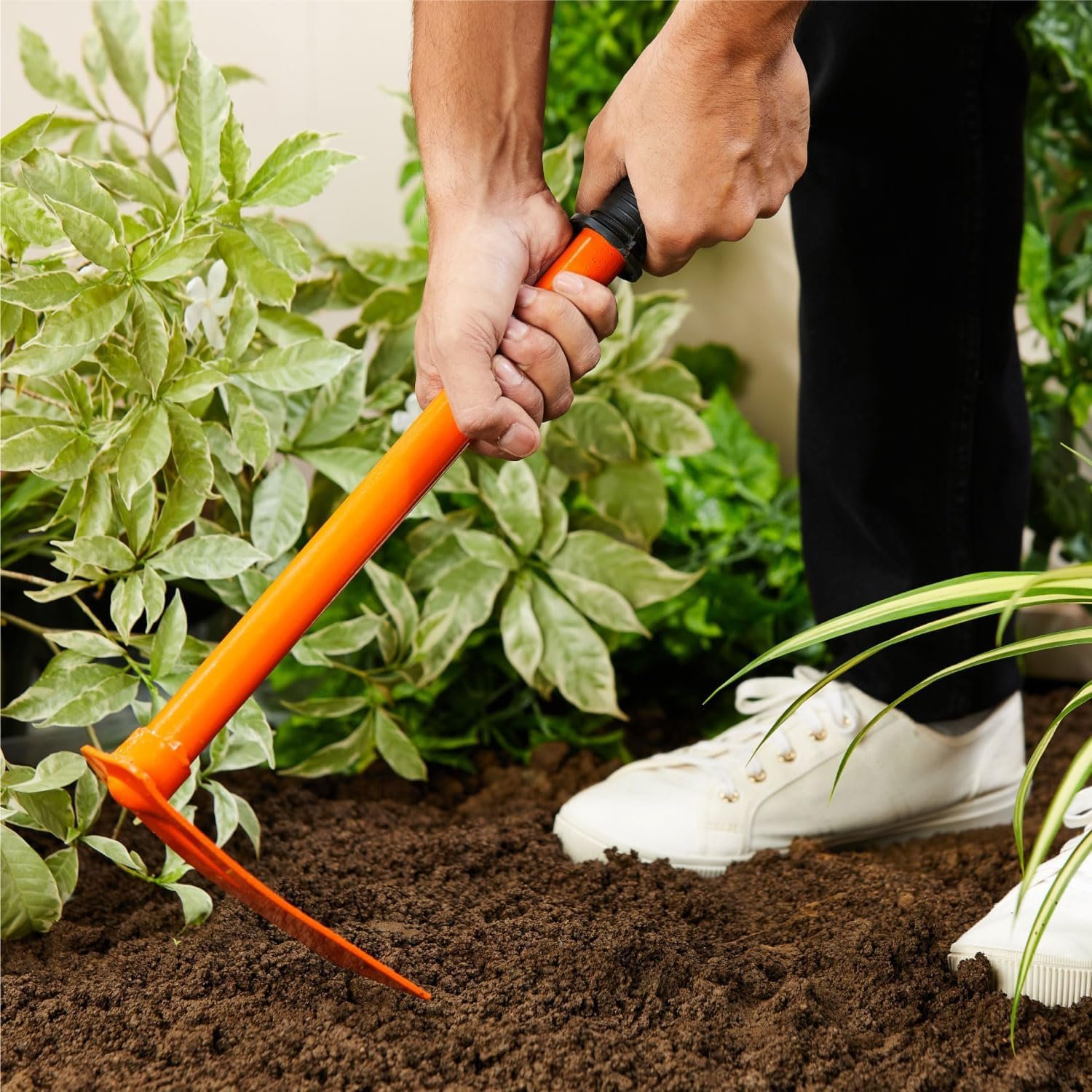 Heavy Duty Garden Kit | Garden Pickaxe (Tiller) & Hand Hoes with Prongs-2 Nos.|Garden Kit Essentials, Strong, Durable Steel Planter Accessories |Gardening Tools for Home Garden- Set of 3 - Image 2
