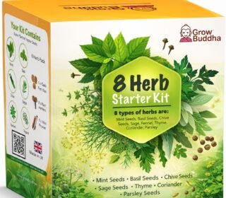 GROW YOUR OWN GARDENING KIT - Easily grow your own plants with our complete starter starter kit for beginners (8 herb kit)
